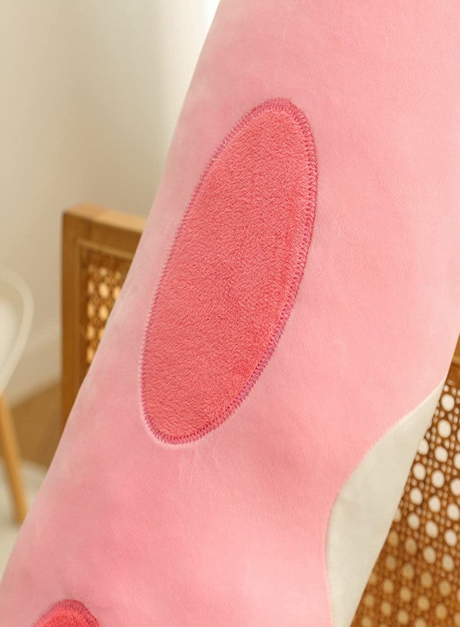 Rexinc Long Pink Cat Plush Pillow Toy Sleeping Pillow Cute Cartoon Cat Stuffed Animals Soft Long Body Pillow Gift for Kids(19.68in) - Image 2